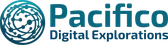 The Pacifico Digital Explorations GmbH logo consists of a circle with connected nodes and the lettering